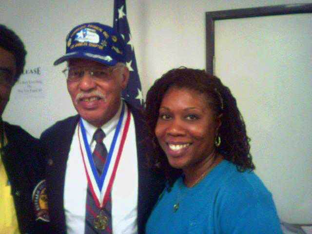 Evelyn d. brooks with tuskegee airman