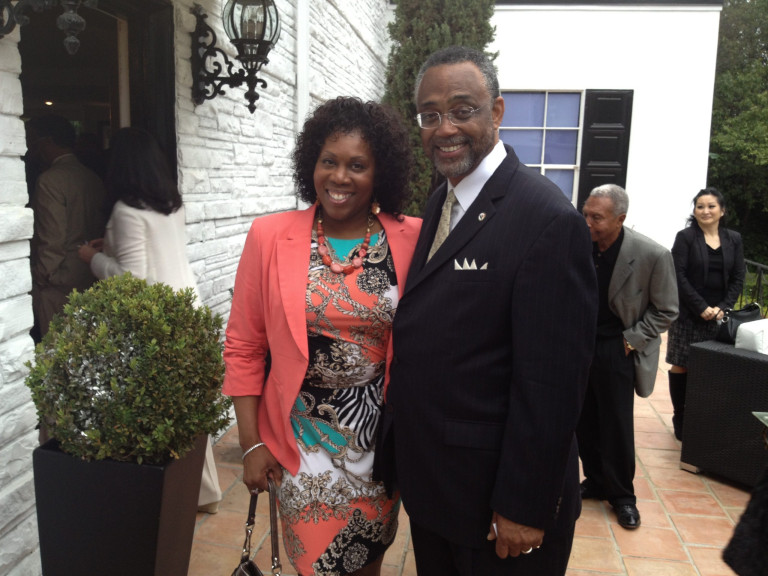 Evelyn Brooks with Senator Curren Price