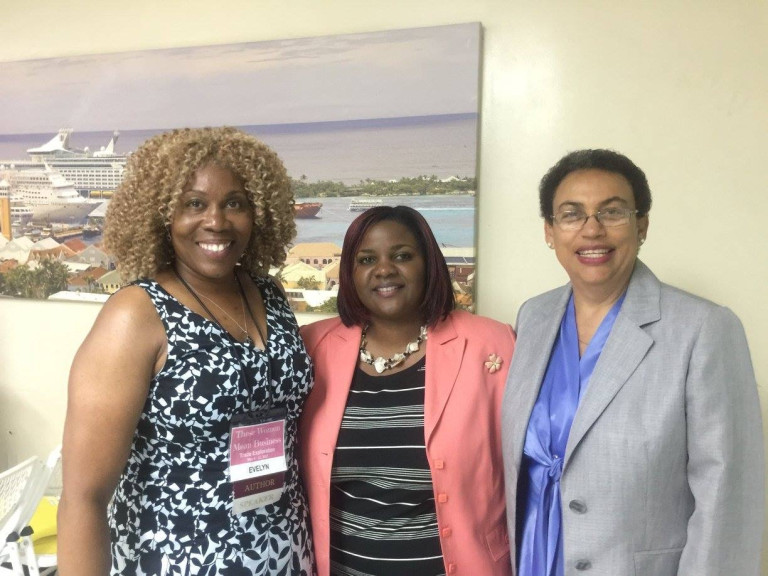 Evelyn D. Brooks with Bahamas Ambassador Representatives